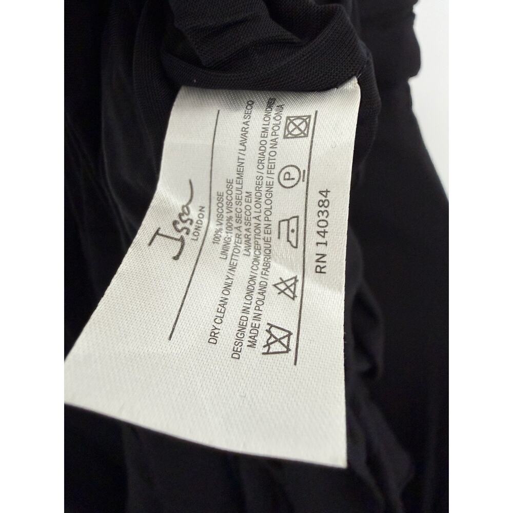 Issa London Evening Black V Neck Sleeveless Mesh Long Maxi Dress Size 2 - Picture 6 of 7